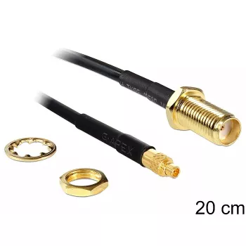 Cabo coaxial DeLOCK 88580 0,2 m SMA MMCX preto