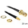 Cabo coaxial DeLOCK 88580 0,2 m SMA MMCX preto