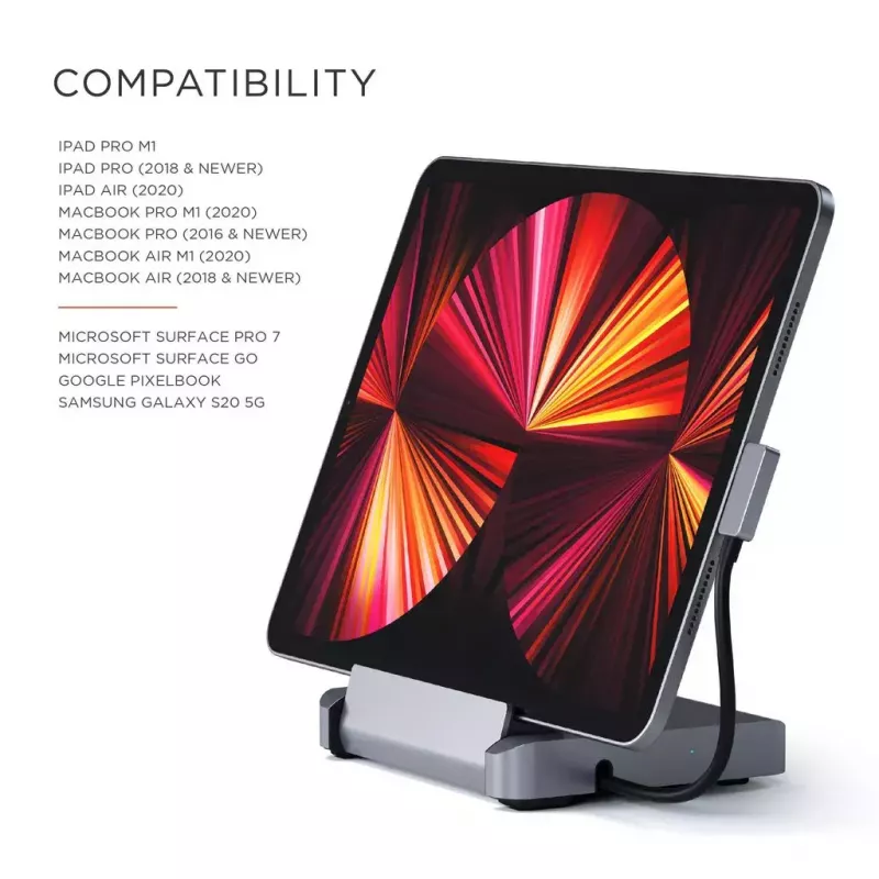 Dock para portátil Satechi ST-TCSHIPM USB-C (USB 3.2 Gen 1) com HDMI, SD/MicroSD, 60W PD, cinzento