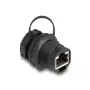 Conector fêmea RJ45 Cat.6A DeLOCK com tampa de proteção IP67 à prova de pó e água