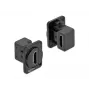 Delock 86786 módulo tipo D HDMI-A angular a 90 graus fêmea para fêmea, preto