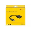 Adaptador DeLOCK DisplayPort 1.2 macho para DVI fêmea 4K passivo preto