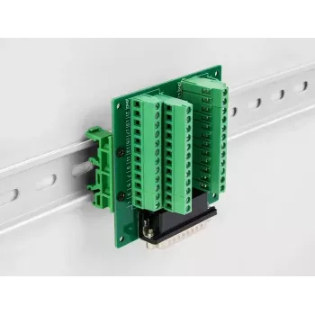 DeLOCK D-Sub HD macho de 44 pinos para borne de série para calha DIN 84x86x30mm