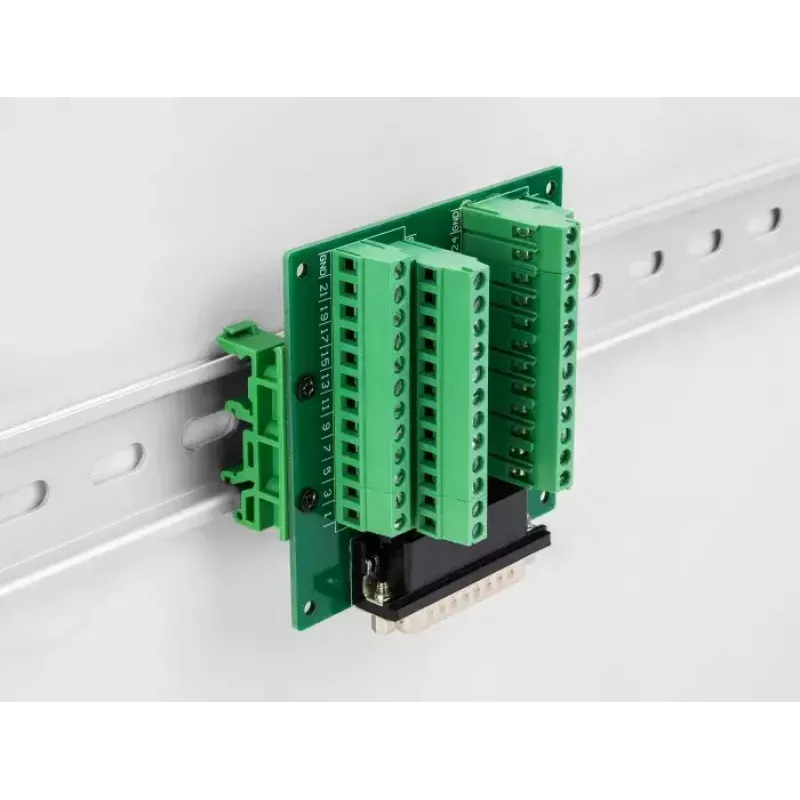 DeLOCK D-Sub HD macho de 44 pinos para borne de série para calha DIN 84x86x30mm