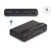 Comutador USB Delock 4 x dispositivo 2 x host 5 Gbit/s preto