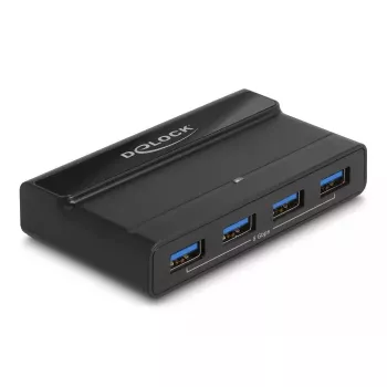 Comutador USB Delock 4 x dispositivo 2 x host 5 Gbit/s preto