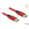 Cabo DisplayPort DeLOCK 16K 60 Hz 1 m vermelho metal