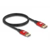Cabo DisplayPort DeLOCK 8K 60 Hz 1 m vermelho metal