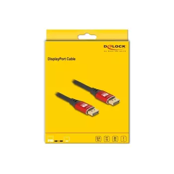 Cabo DisplayPort DeLOCK 8K 60 Hz 2 m vermelho metal