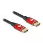 Cabo DisplayPort DeLOCK 8K 60 Hz 3 m vermelho metal
