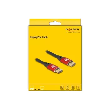 Cabo DisplayPort DeLOCK 8K 60 Hz 5 m vermelho metal