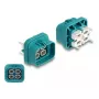Ficha quádrupla HDMTD DeLOCK para PCB, classe de proteção IP67 IP69K