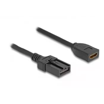 Cabo HDMI Automotive DeLOCK conector fêmea HDMI-A para ficha HDMI-E 3 m 4K 60 Hz