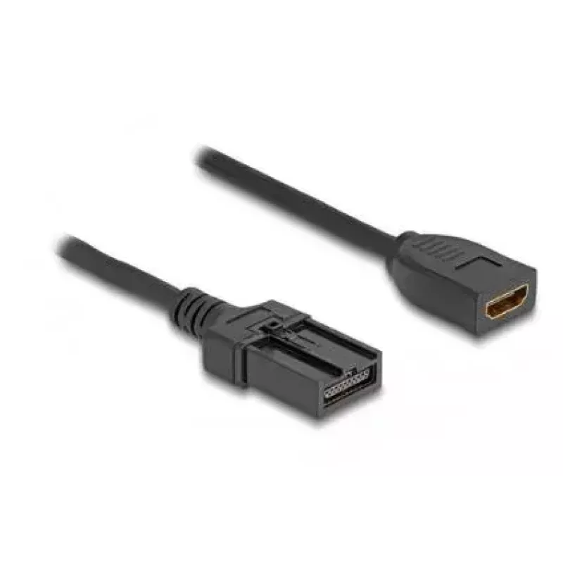 Cabo HDMI Automotive DeLOCK conector fêmea HDMI-A para ficha HDMI-E 3 m 4K 60 Hz