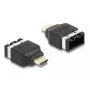 Adaptador HDMI Automotive DeLOCK conector fêmea HDMI-E para ficha HDMI-A 4K 60 Hz