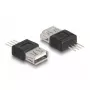 Adaptador DeLOCK USB 2.0 conector fêmea Type-A para 4 pinos preto prateado 5V