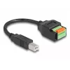 Cabo DeLOCK USB 2.0 Type-B macho para adaptador de bloco de terminais 15 cm