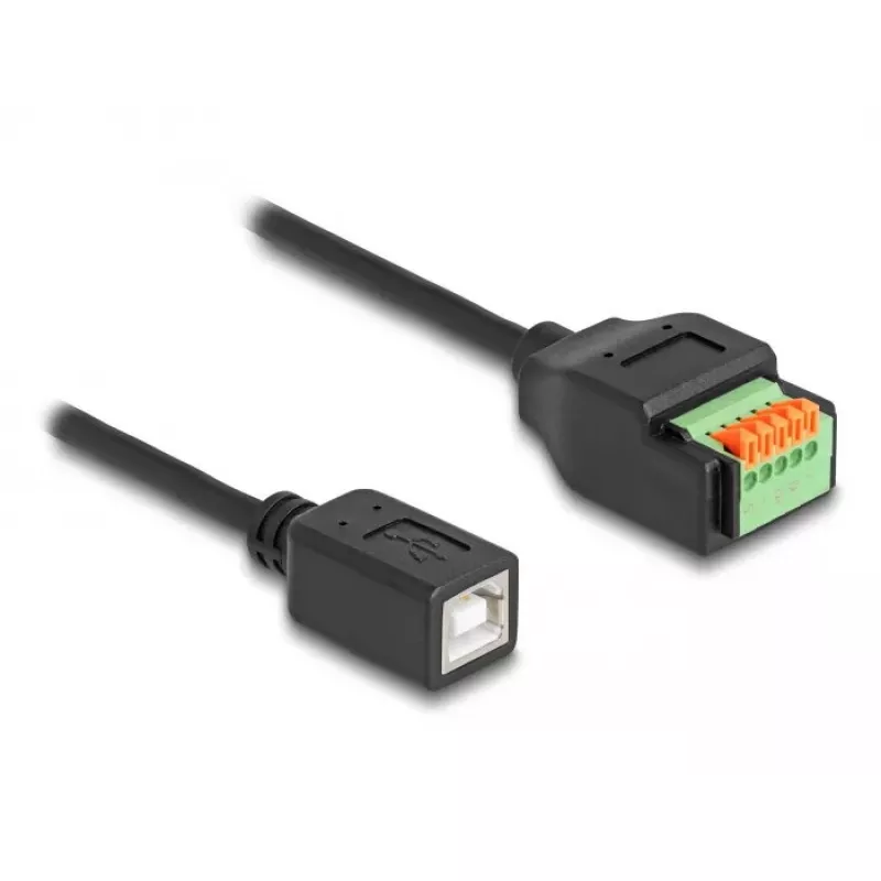 Cabo DeLOCK USB 2.0 Type-B fêmea para adaptador de bloco de terminais 15 cm