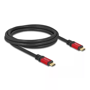 Cabo USB-C DeLOCK USB 2.0 Type-C macho para macho 2 m 240 W E-Marker vermelho