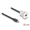 Cabo USB DeLOCK 88186 0,3 m Mini-USB B preto prateado