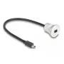Cabo USB DeLOCK 88186 0,3 m Mini-USB B preto prateado