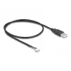 Cabo USB DeLOCK USB 2.0 0,6 m USB A bloco de terminais 5 pinos preto