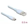 Cabo USB DeLOCK 81221 USB 2.0 0,5 m USB A USB C azul