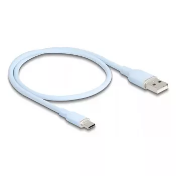 Cabo USB DeLOCK 81221 USB 2.0 0,5 m USB A USB C azul