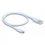 Cabo USB DeLOCK 81221 USB 2.0 0,5 m USB A USB C azul