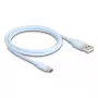 Cabo USB DeLOCK USB 2.0 1 m USB A USB C azul 81222