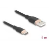 Cabo USB DeLOCK USB 2.0 1 m USB A USB C preto
