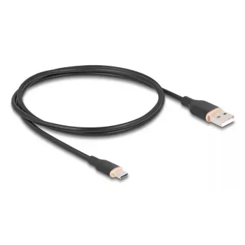 Cabo USB DeLOCK USB 2.0 1 m USB A USB C preto