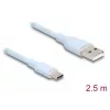 Cabo USB DeLOCK USB 2.0 2,5 m USB A USB C azul