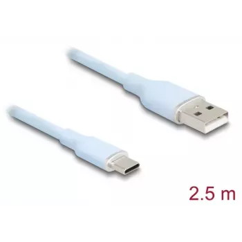 Cabo USB DeLOCK USB 2.0 2,5 m USB A USB C azul