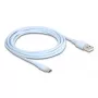 Cabo USB DeLOCK USB 2.0 2,5 m USB A USB C azul