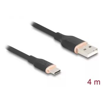 Cabo USB DeLOCK USB 2.0 4 m USB A USB C preto 81228