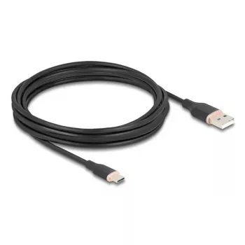 Cabo USB DeLOCK USB 2.0 4 m USB A USB C preto 81228