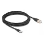 Cabo USB DeLOCK USB 2.0 4 m USB A USB C preto 81228