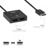 Switch bidirecional DisplayPort 2-em-1 CLUB3D CSV-1009 — 2 saídas DisplayPort, 8K@60Hz, preto