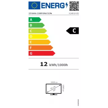 Monitor de computador IIYAMA ProLite X2491H-B1 60,5 cm (23,8 polegadas) IPS LCD Full HD 1920×1080 preto mate, VESA