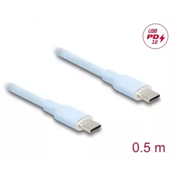 Cabo USB DeLOCK 81233 USB 2.0 0,5m USB C azul