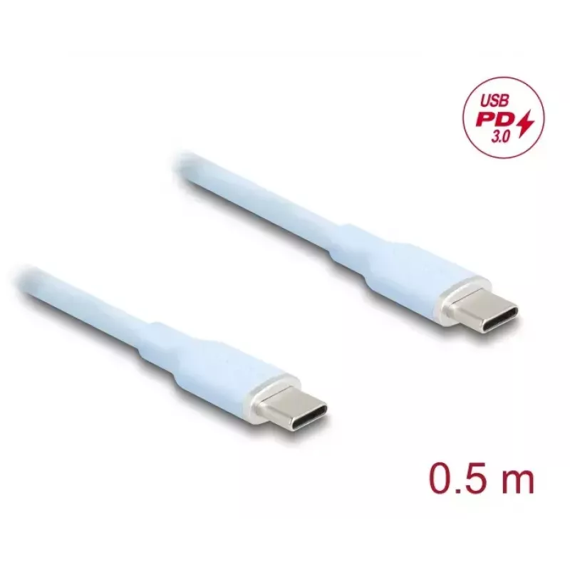 Cabo USB DeLOCK 81233 USB 2.0 0,5m USB C azul