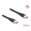 Cabo USB DeLOCK USB 2.0 0,5 m USB-C preto 81237