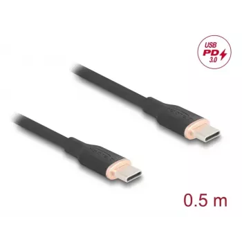 Cabo USB DeLOCK USB 2.0 0,5 m USB-C preto 81237