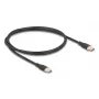 Cabo USB DeLOCK USB 2.0 1m USB C preto 81238
