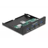 Hub USB 3.2 Gen 1 interno 3,5 polegadas DeLOCK 4 portas preto
