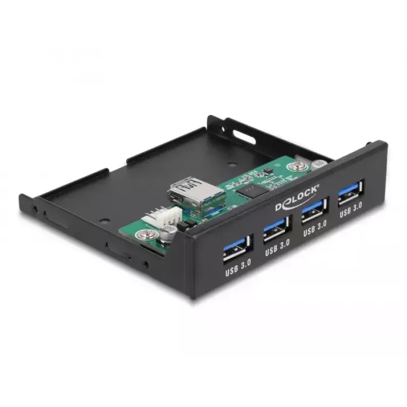 Hub USB 3.2 Gen 1 interno 3,5 polegadas DeLOCK 4 portas preto