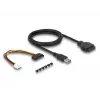 Hub USB 3.2 Gen 1 interno 3,5 polegadas DeLOCK 4 portas preto