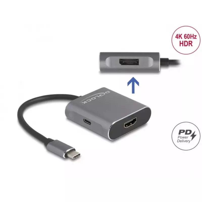 Splitter USB Type-C DeLOCK DP Alt Mode 1x HDMI 1x DisplayPort MST