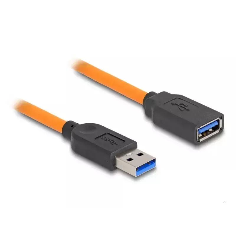Cabo USB DeLOCK USB Type-A macho para fêmea 5 Gbps 1 m laranja